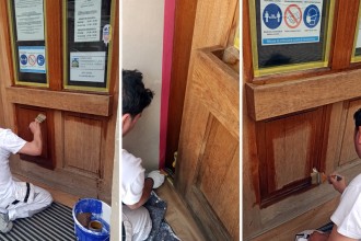 Verniciatura del colore pre-esistente...